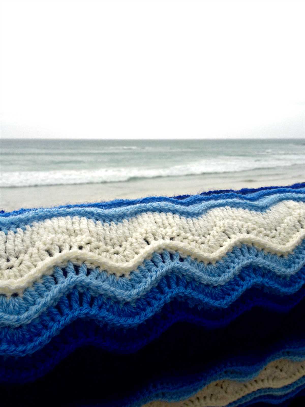 Ocean waves blanket knitting pattern