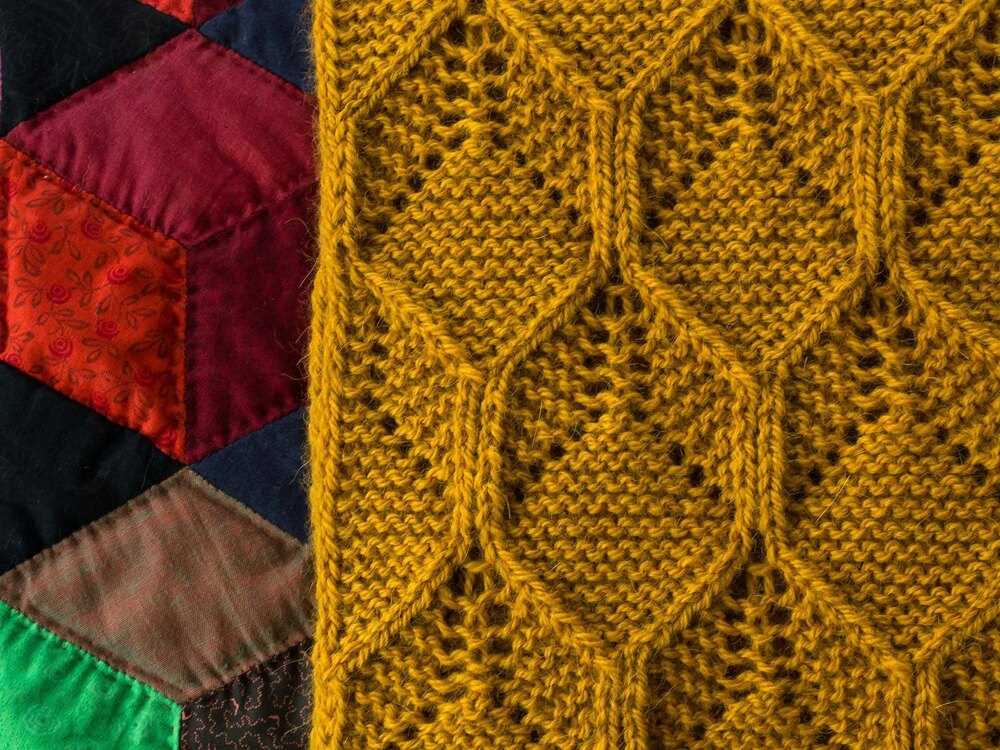 Honeycomb scarf knitting pattern