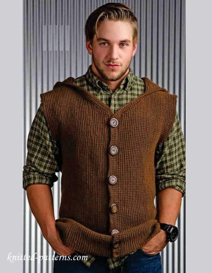 Sleeveless jacket knitting pattern