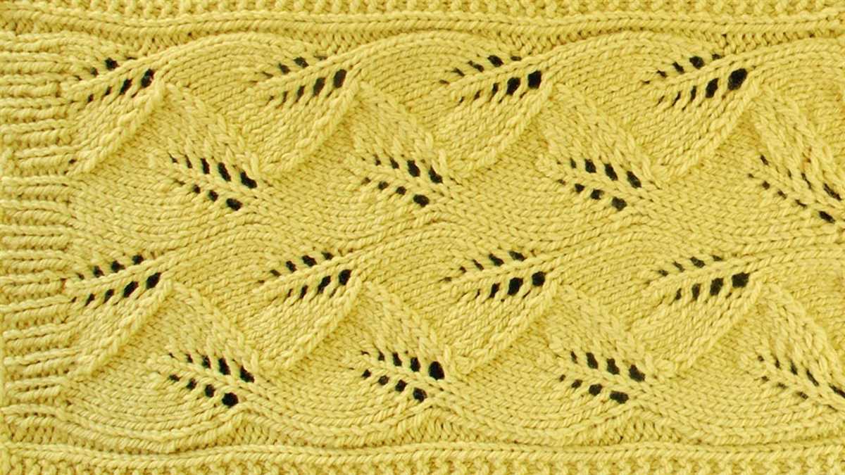Knitting pattern instructions