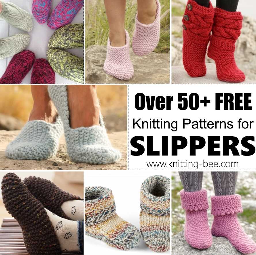 Knit slipper socks pattern