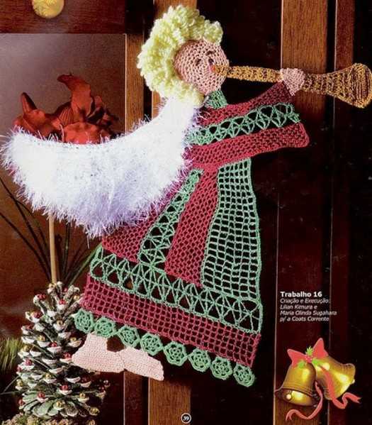 Knit angel tree topper pattern