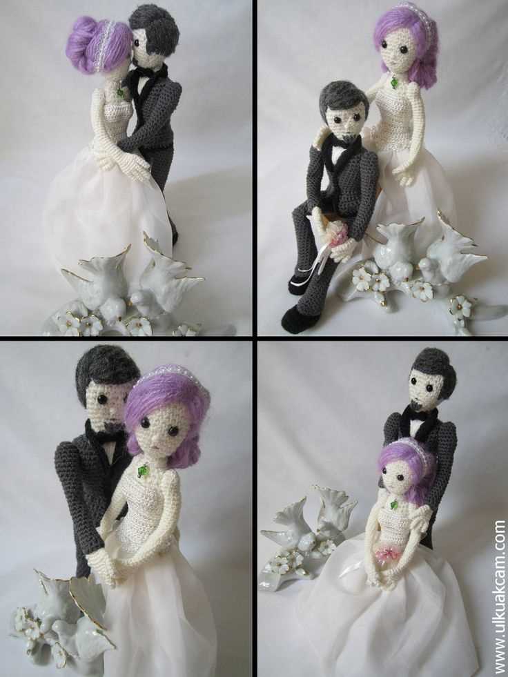 Bride and groom knitting pattern