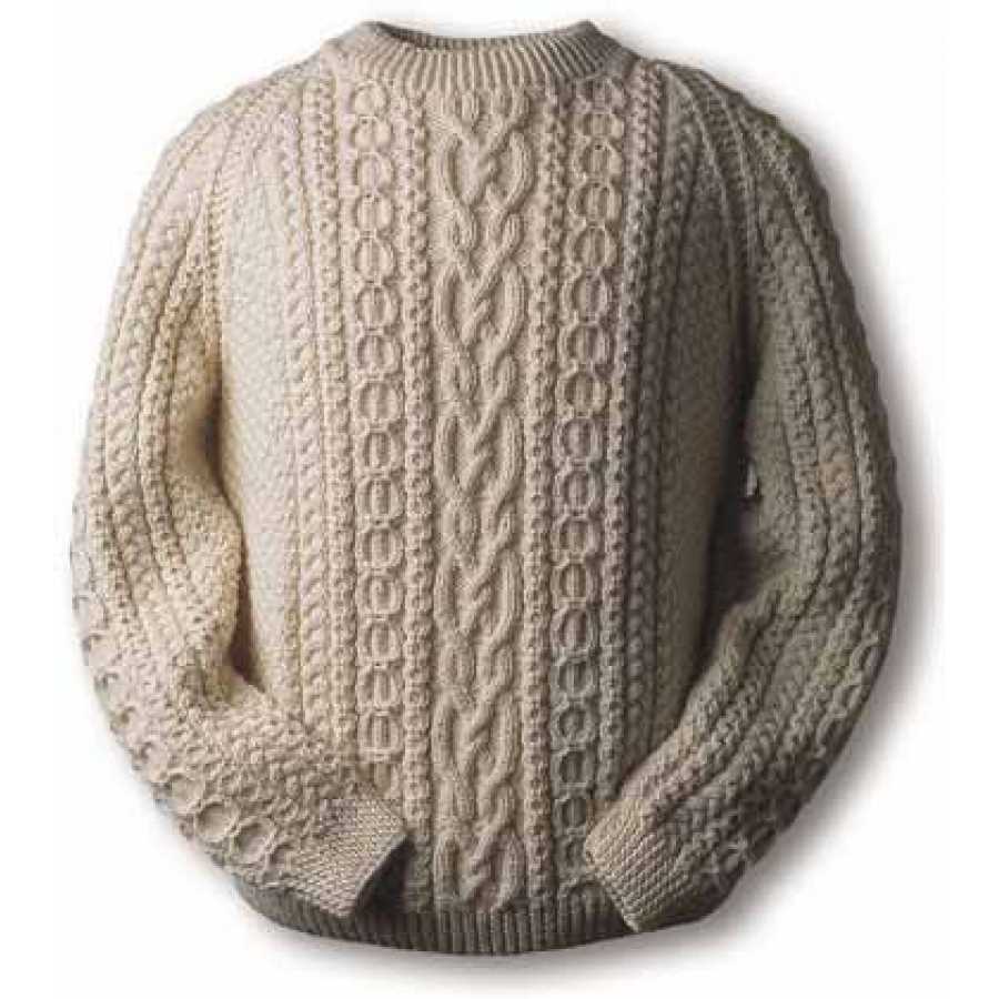 Irish fisherman knit sweater pattern