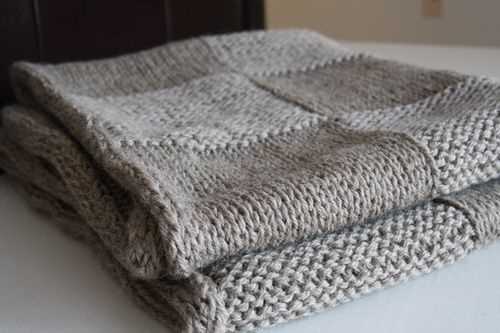 Simple chunky blanket knitting pattern