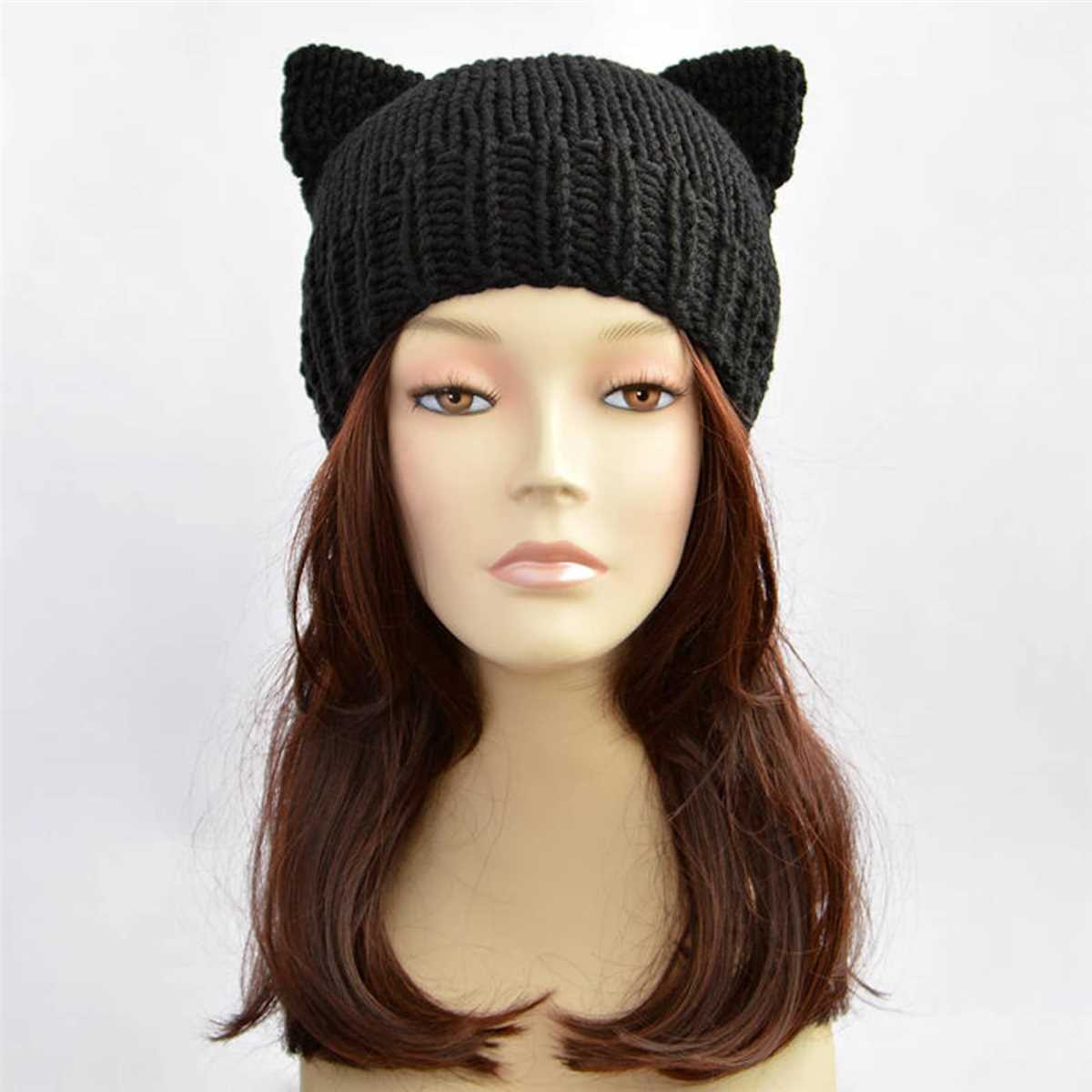 Cat ear beanie knitting pattern