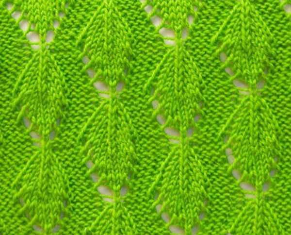 Knit leaf stitch pattern