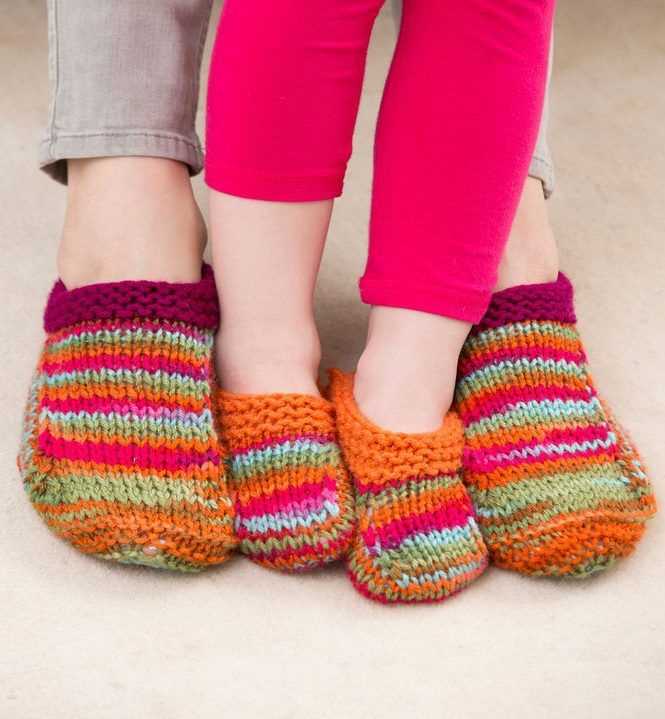 Knit slippers pattern free easy