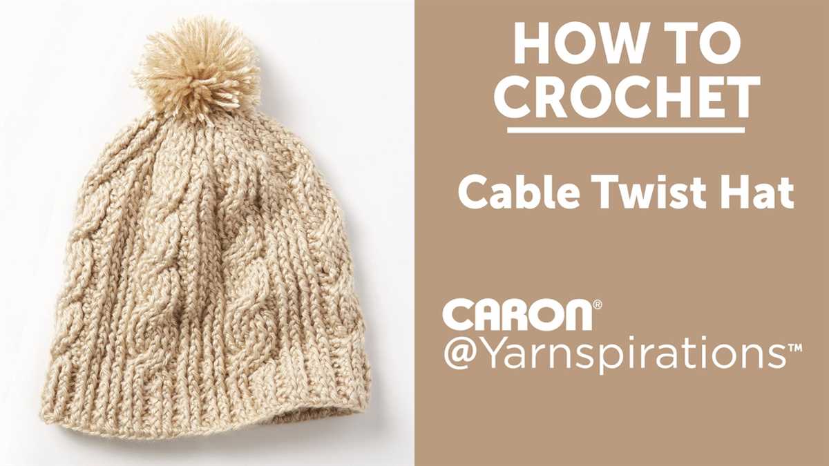 Easy chunky cable knit hat pattern