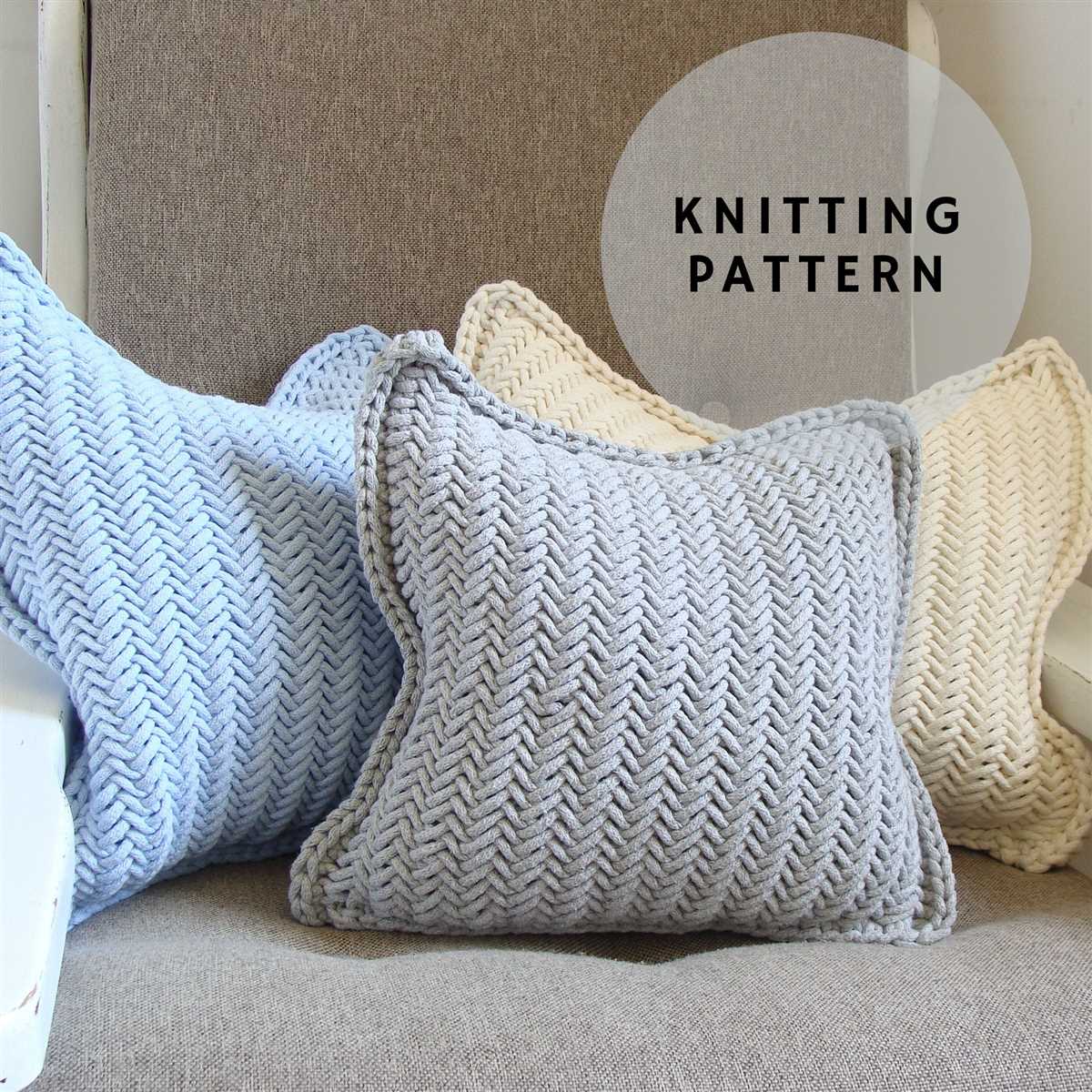 Knitted pillow cover patterns
