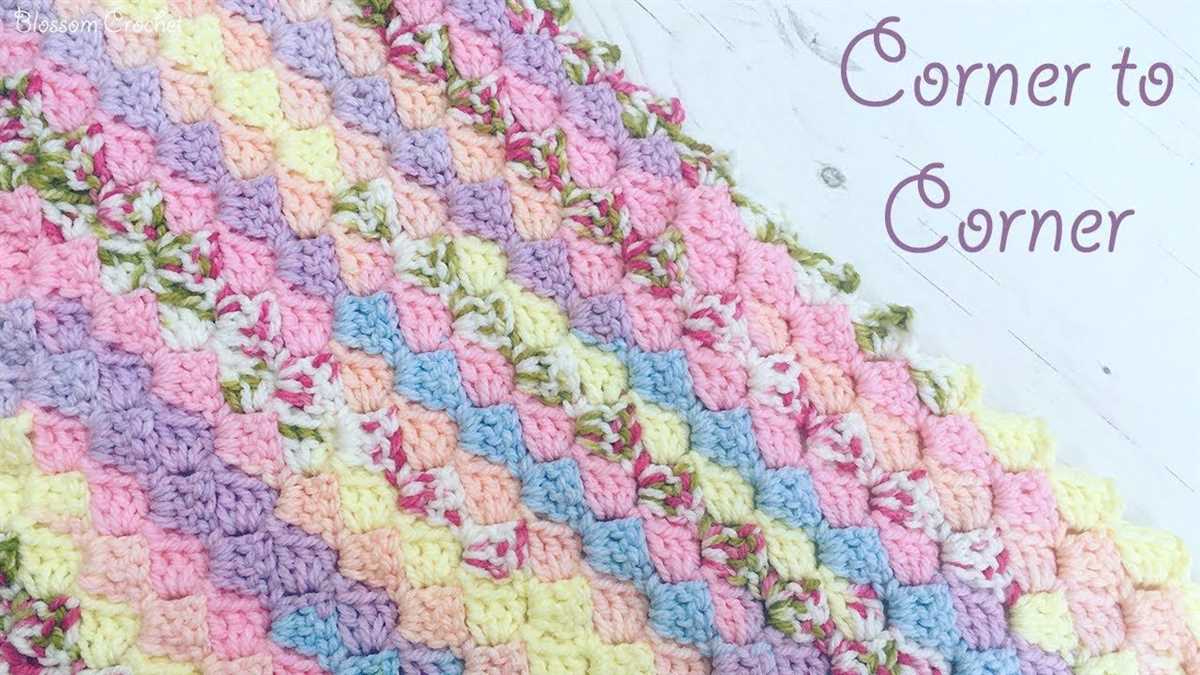 Corner to corner knit baby blanket pattern
