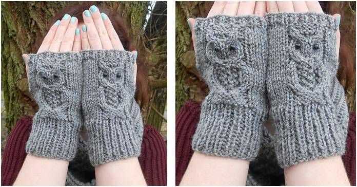 Free knit fingerless gloves pattern