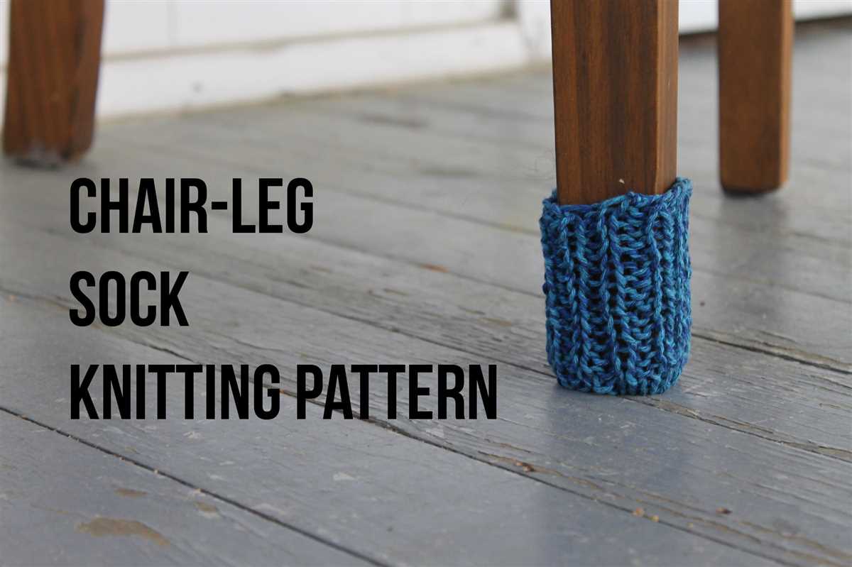 Free knitting pattern for chair socks