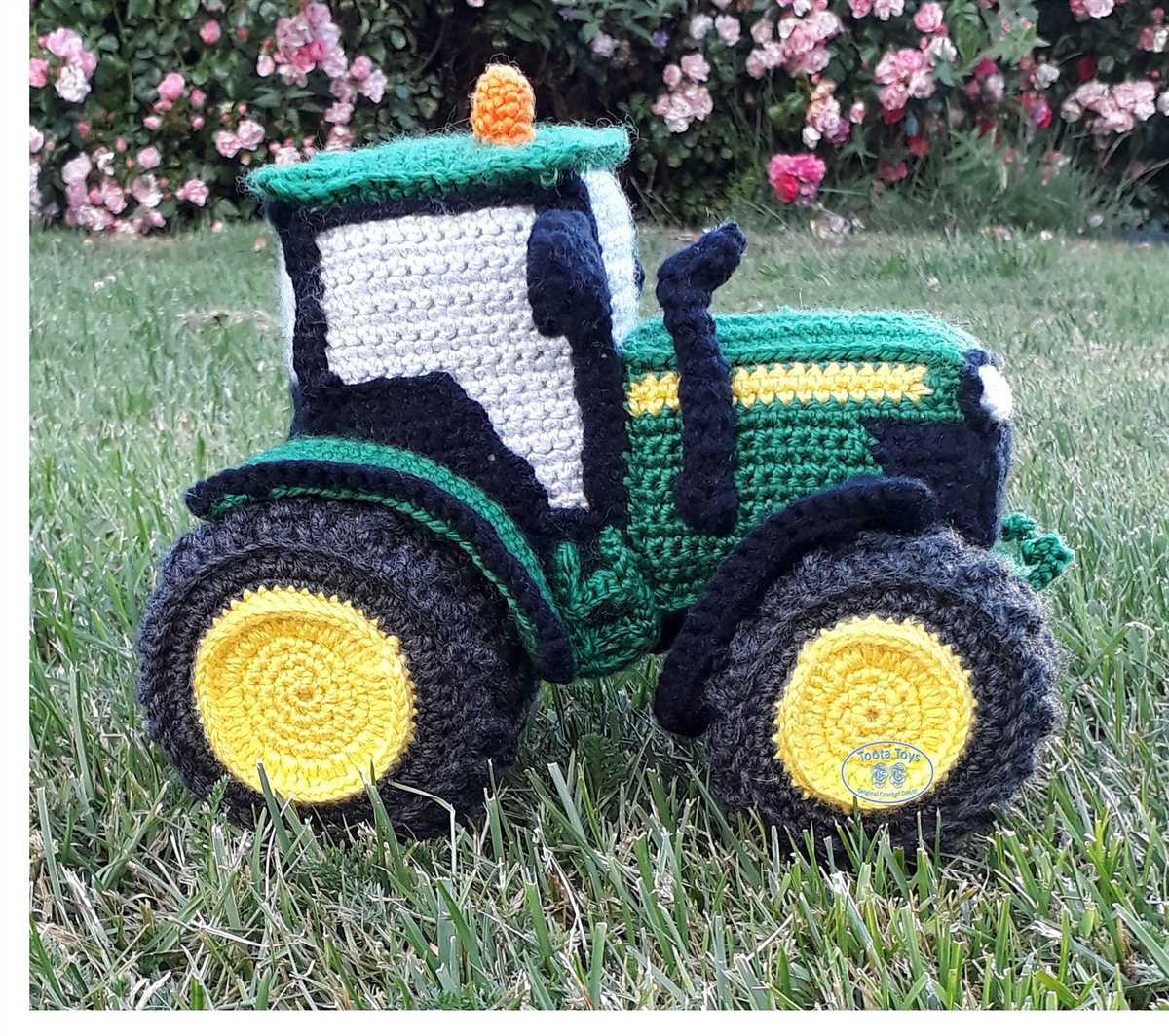 Knitting pattern tractor motif