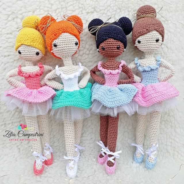 Knitted ballerina doll pattern