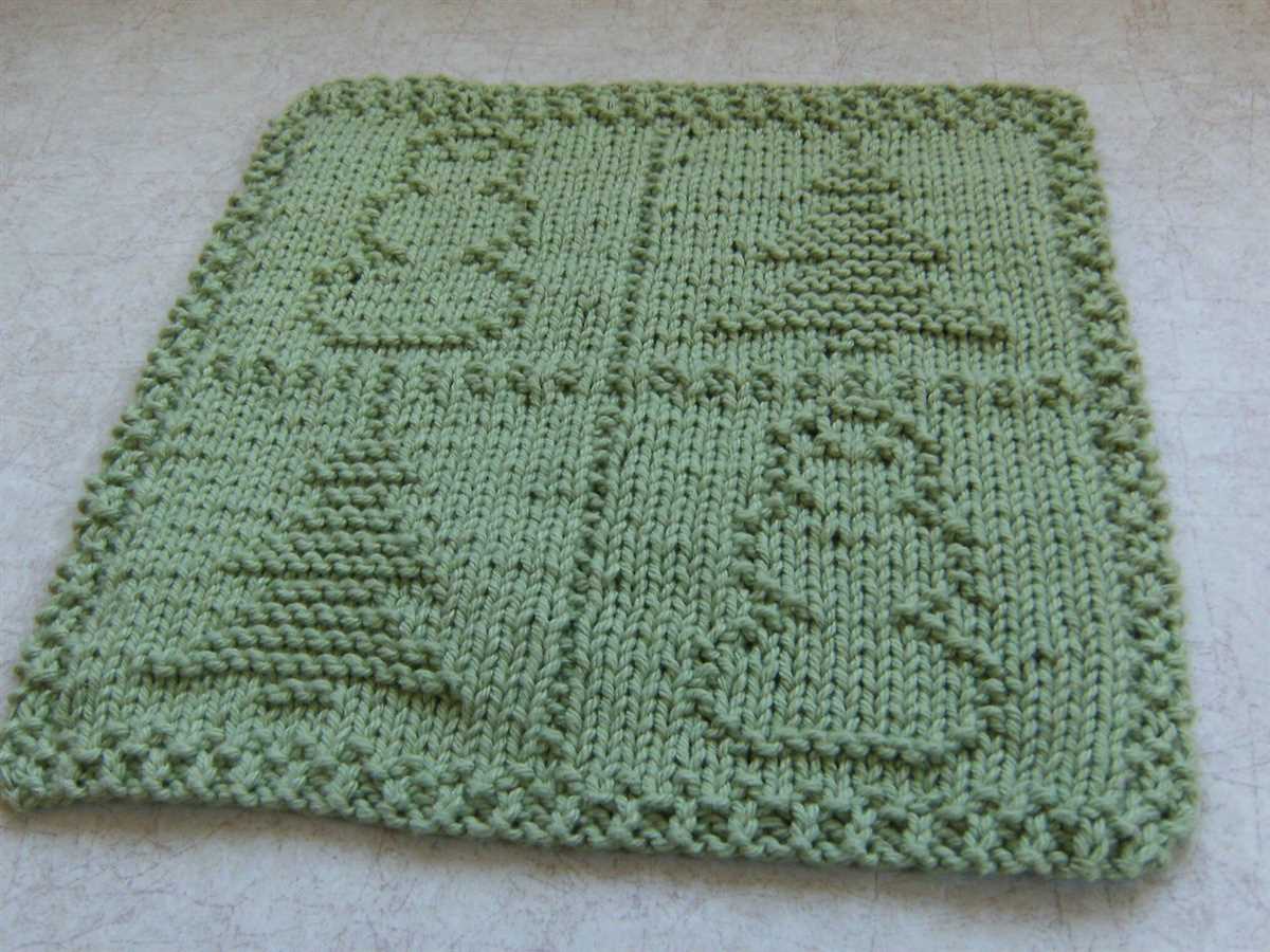 Knitted christmas tree dishcloth patterns free