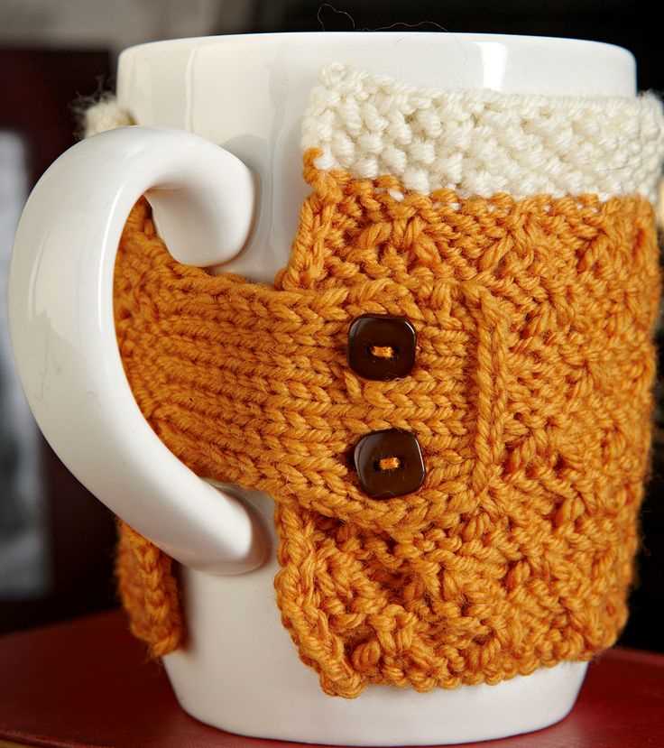 Coffee cup cozy knitting pattern free