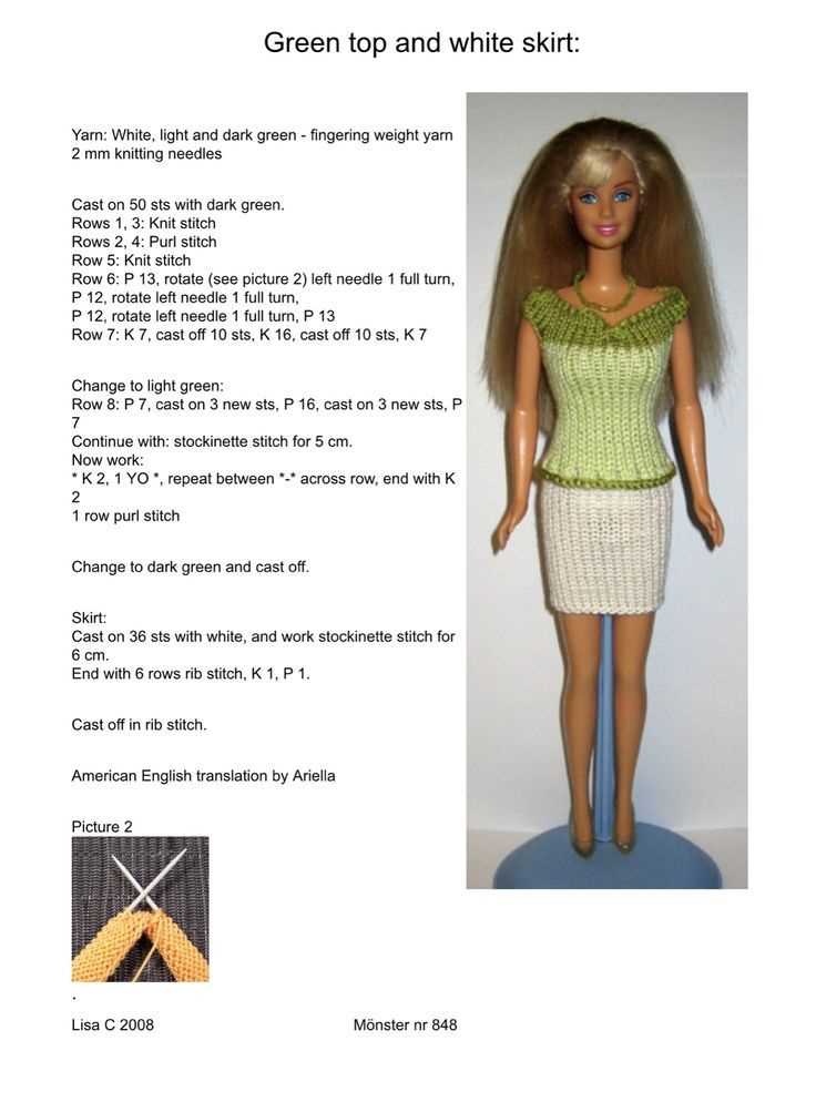 Free knitted barbie clothes patterns