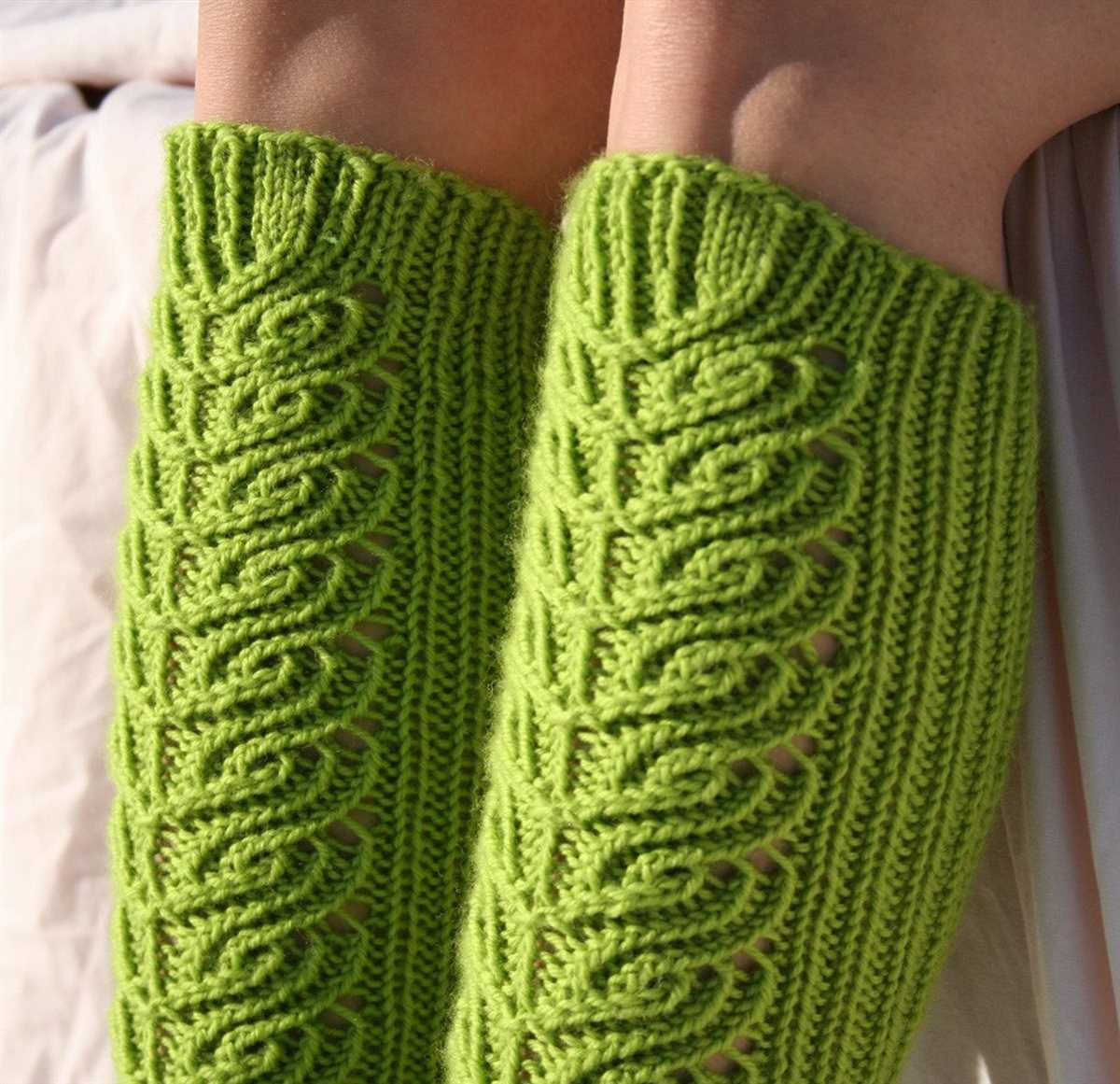 2 needle leg warmer knitting pattern