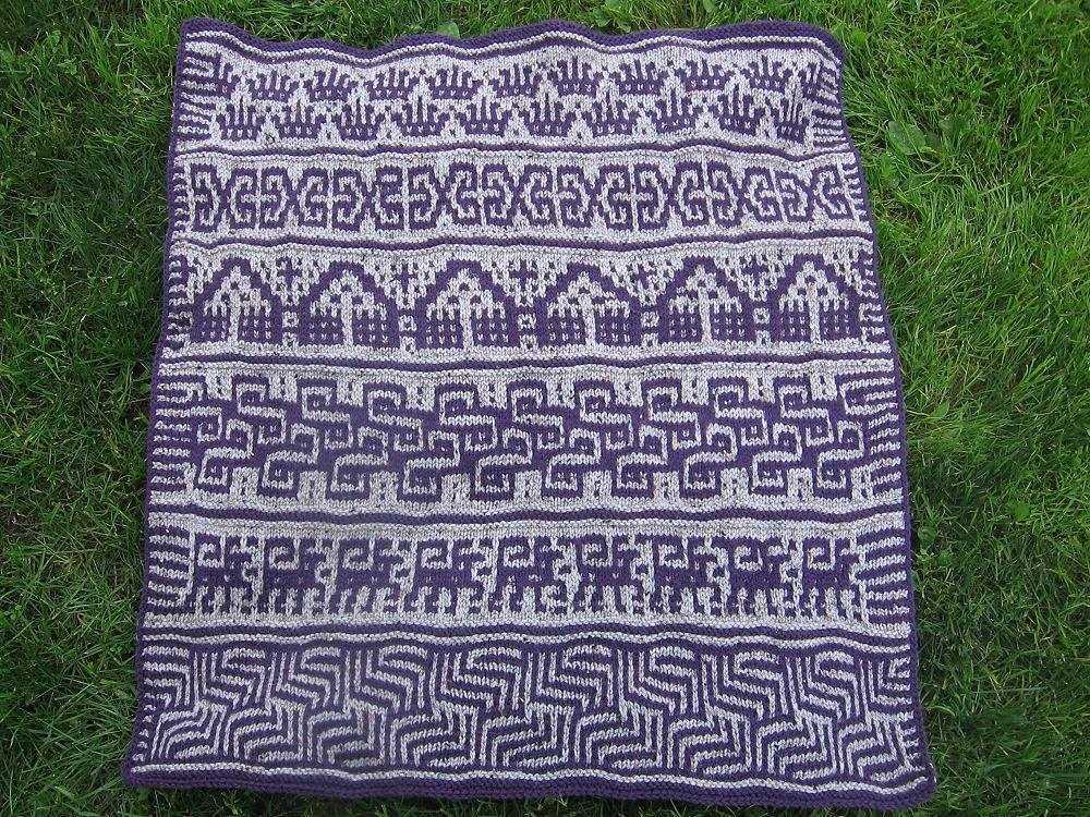 3 color blanket knitting pattern
