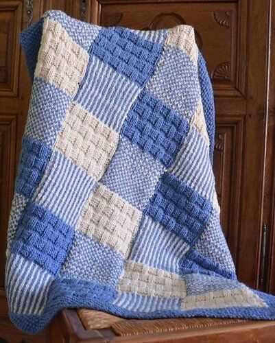 Aran patchwork blanket knitting pattern