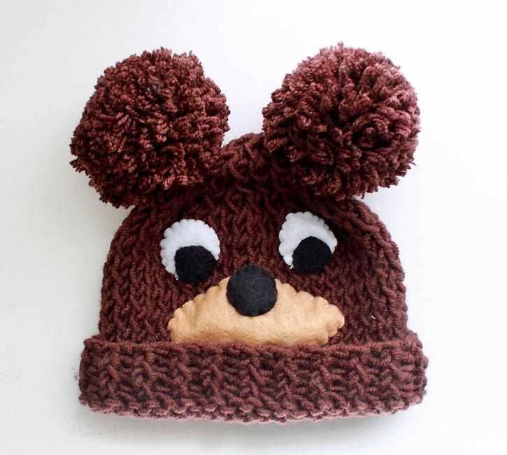 Bear hat knitting pattern
