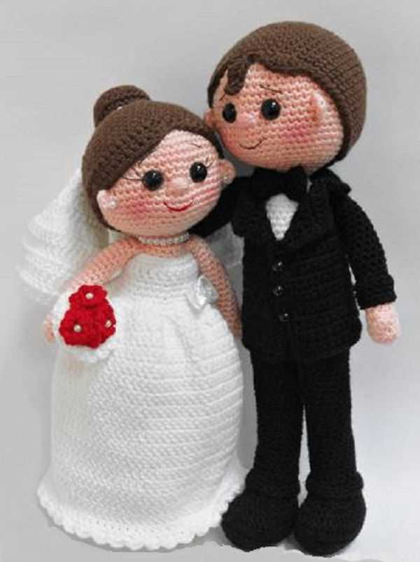 Bride and groom knitting pattern