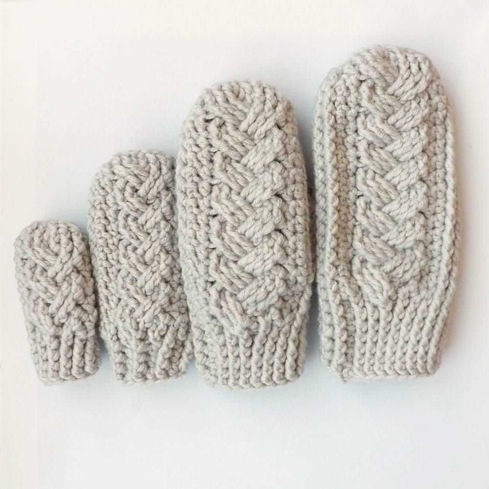 Cable knit mittens free pattern