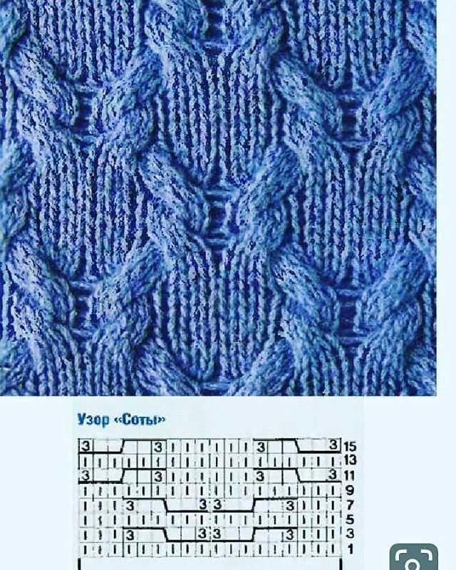 Cable knit square pattern