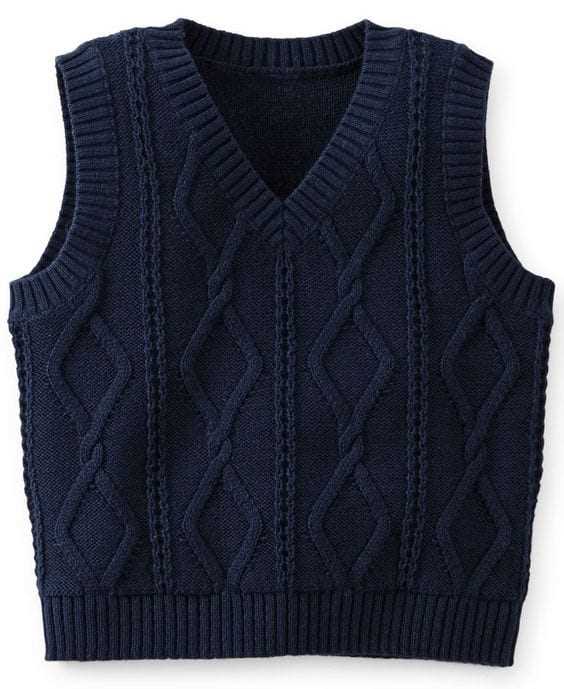 Cable knit vest pattern