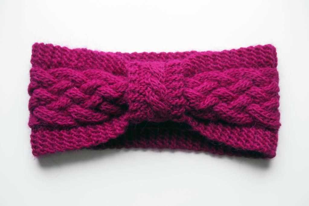 Cable headband free knitting pattern