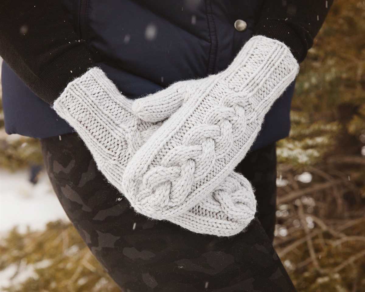 Cable knit mittens free pattern