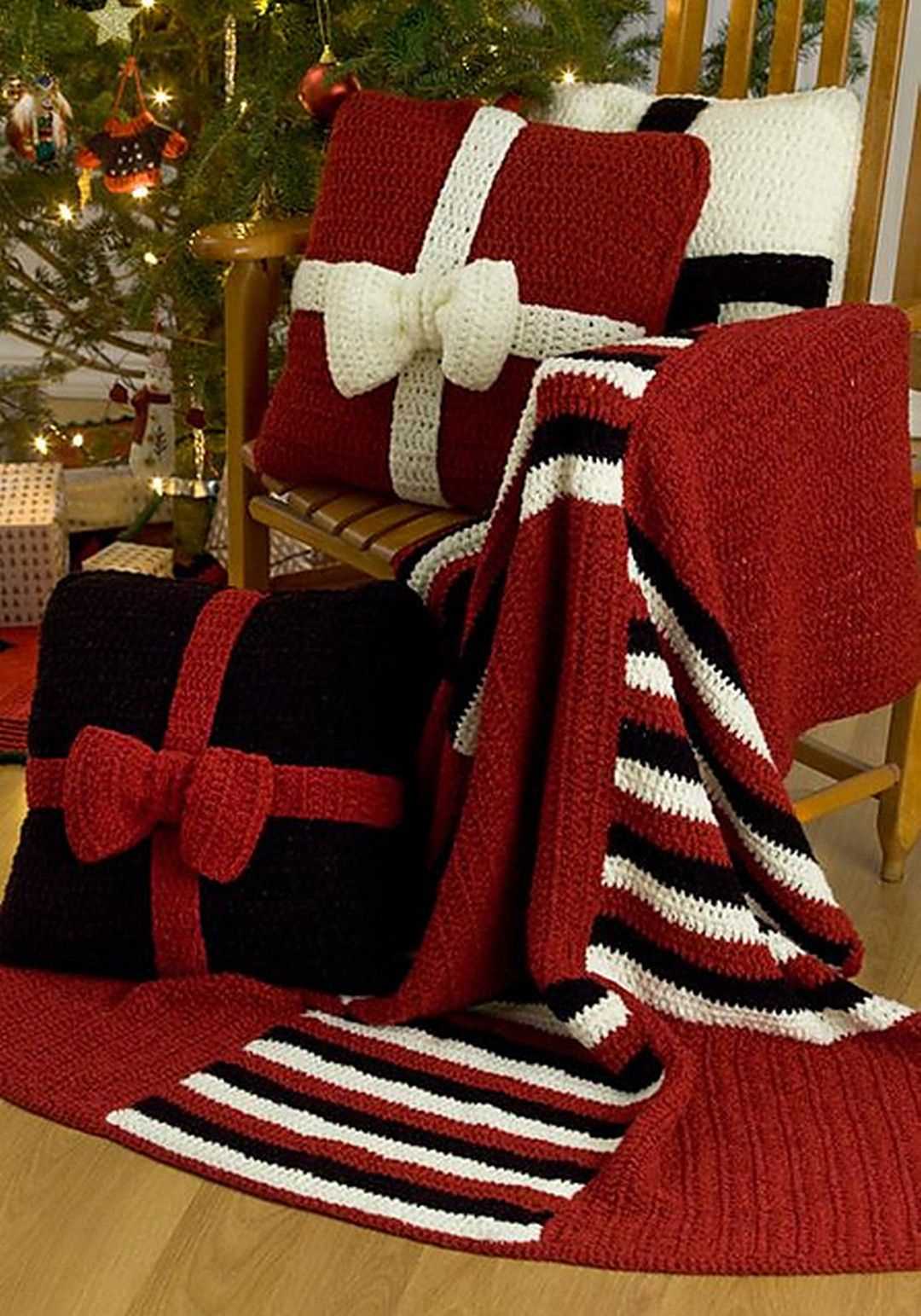 Christmas knit blanket pattern