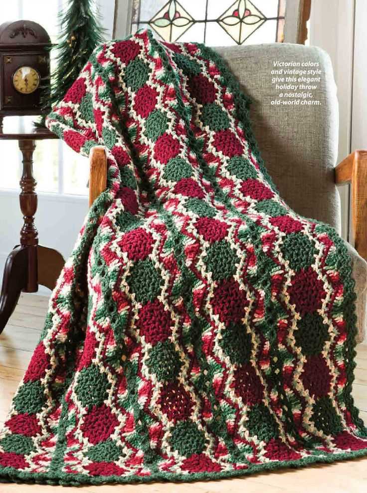 Christmas knit blanket pattern