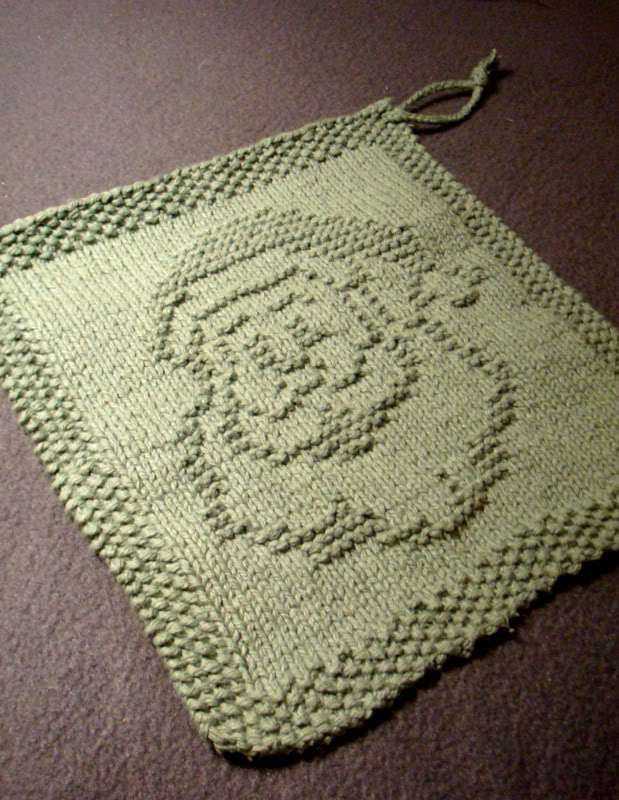 Christmas knit dishcloth pattern