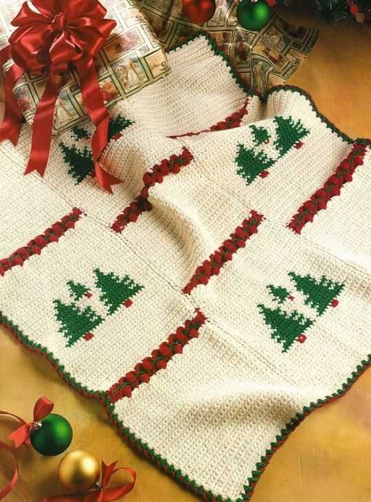 Christmas knit blanket pattern