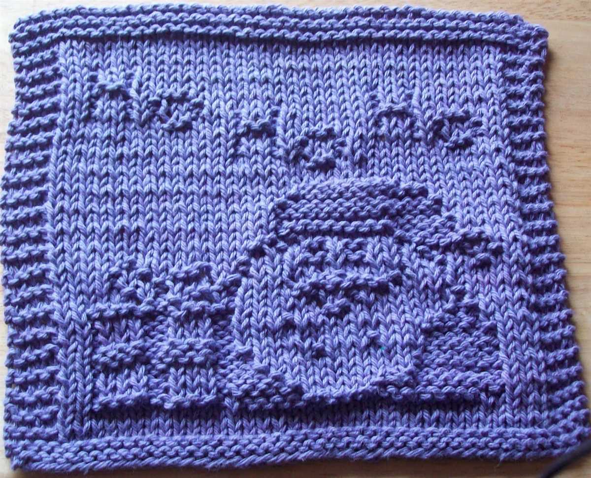 Christmas knit dishcloth pattern
