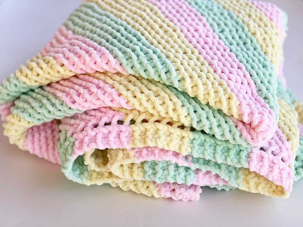 Corner to corner knit baby blanket pattern
