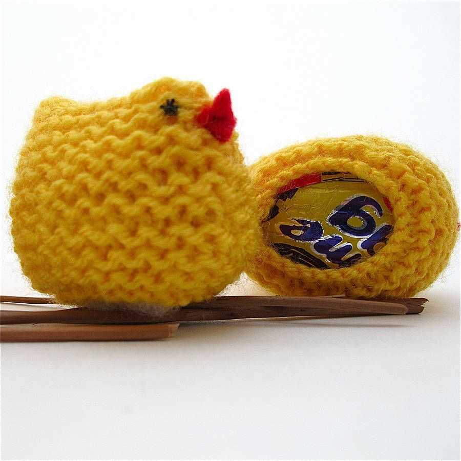 Creme egg chick knitting pattern