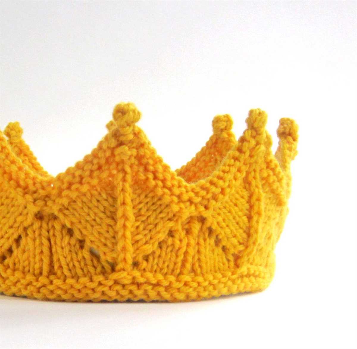 Crown knitting pattern