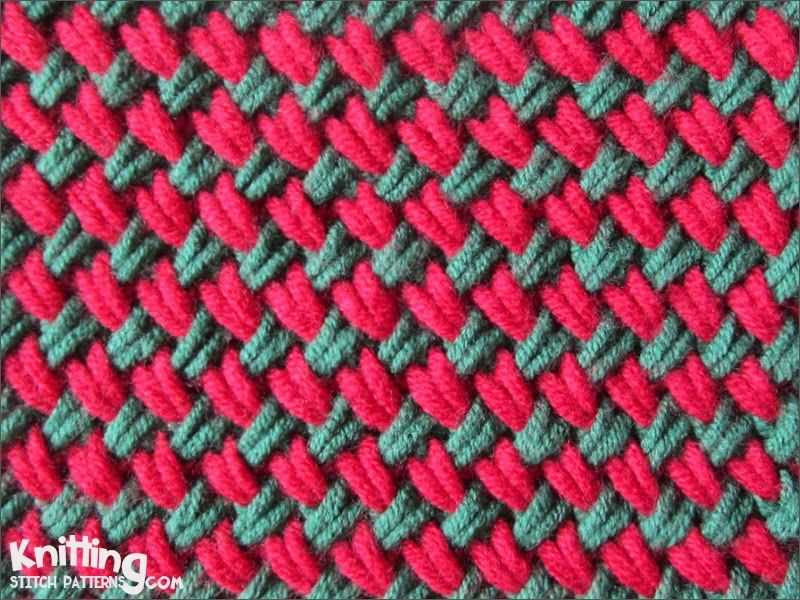 Dense knitting stitch patterns
