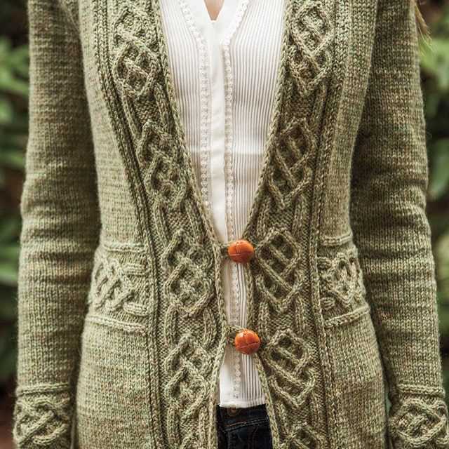 Double breasted cardigan knitting pattern