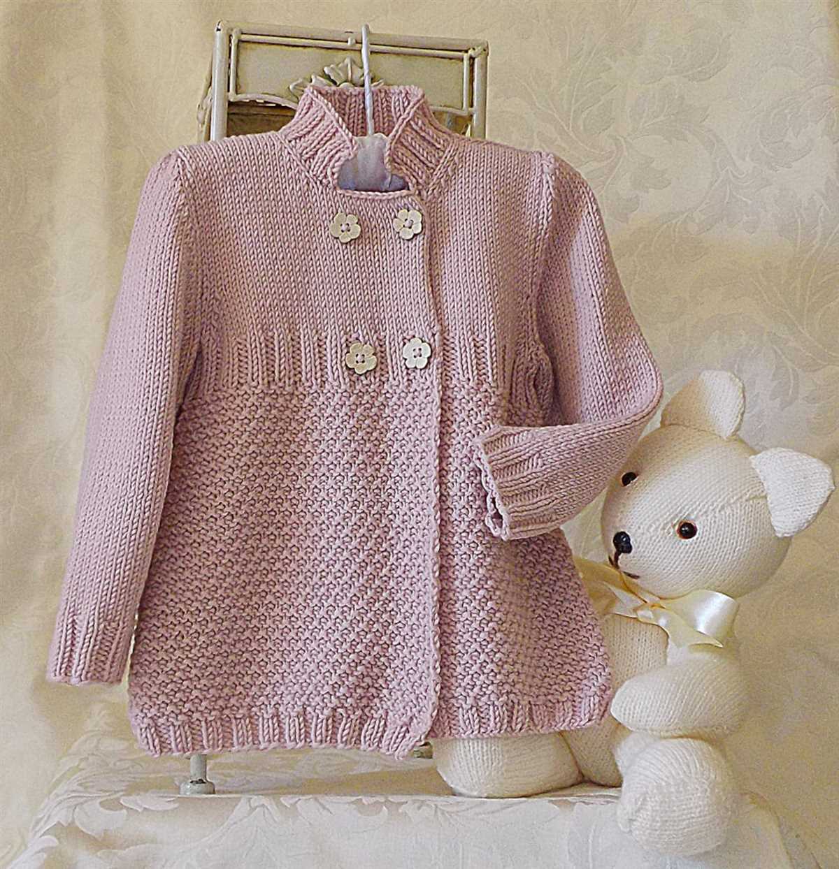Double breasted cardigan knitting pattern