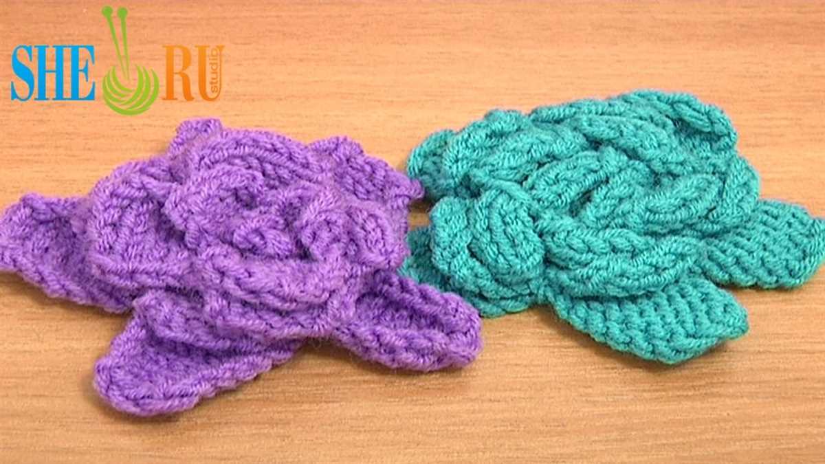 Easy flower knitting pattern