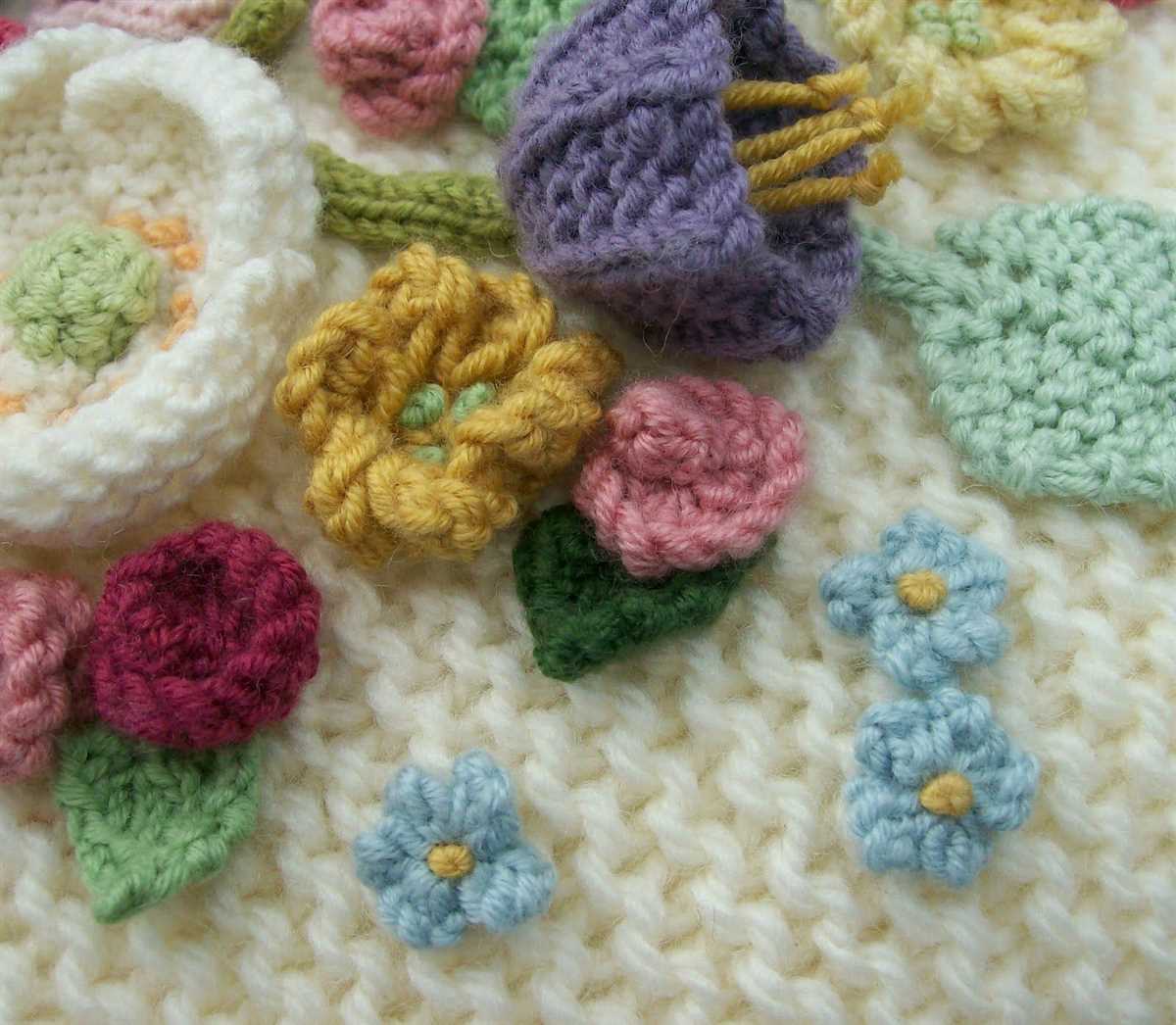 Easy flower knitting pattern