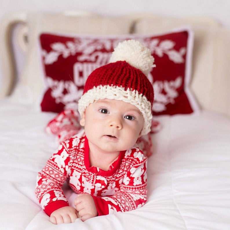 Easy santa hat knitting pattern