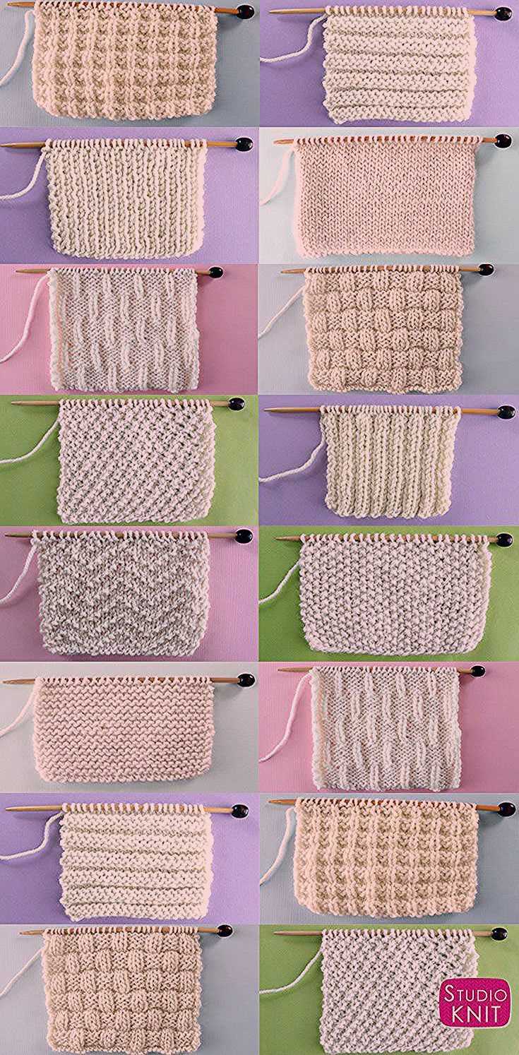 Easy knit and purl patterns