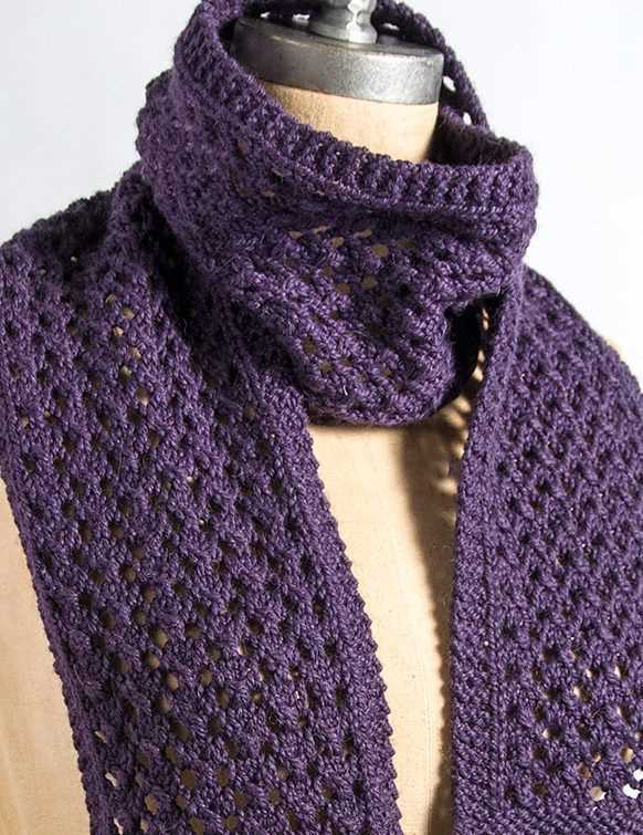 Easy knitted lace scarf pattern