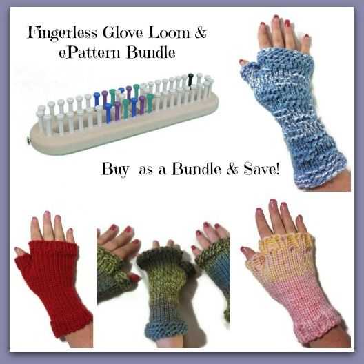 Fingerless gloves loom knitting pattern