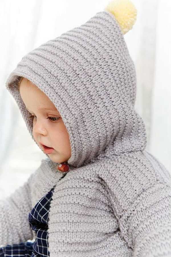 Free hooded cardigan knitting pattern